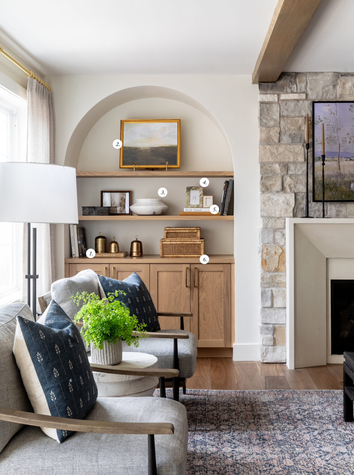 Earthy Hillside Remodel: the Living Room and Primary Suite